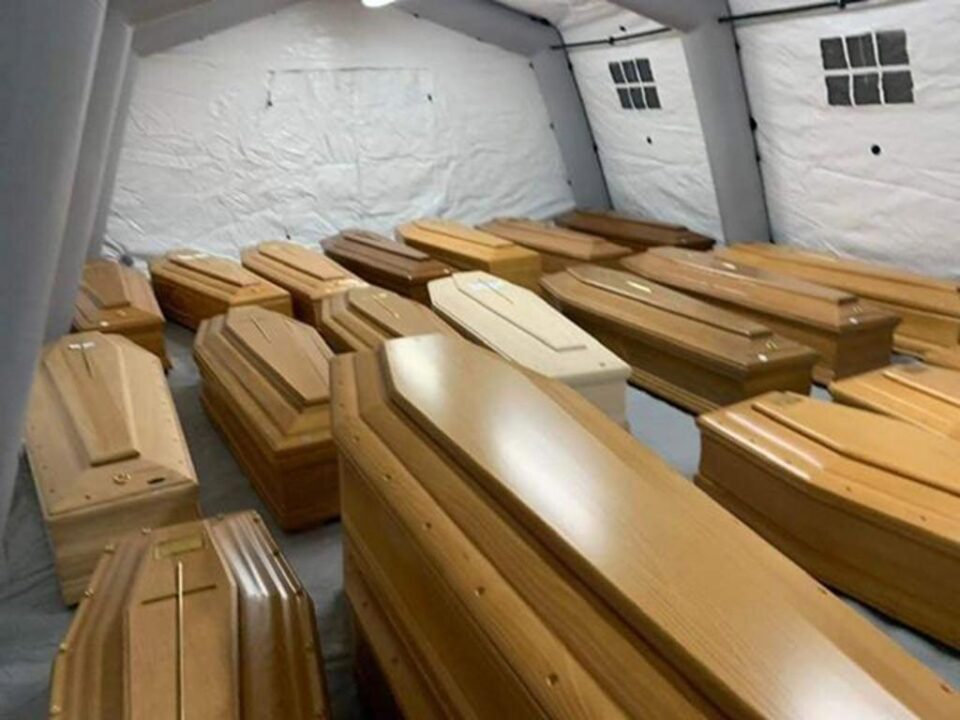 Sicrie în capele mortuare