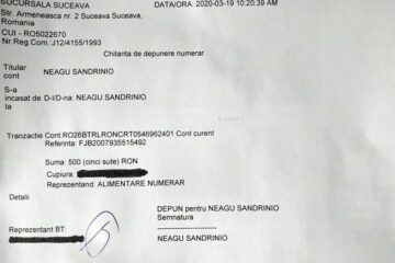 Deschiderea contului bancar pentru donații