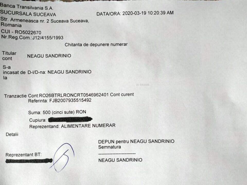 Deschidere cont bancar