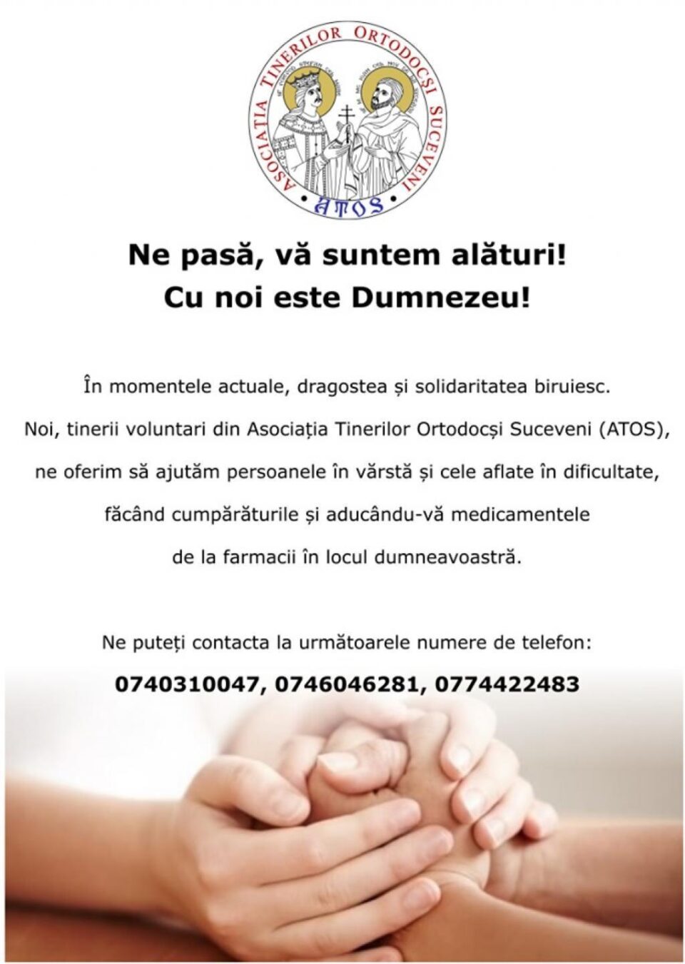 Voluntarii Asociației Tinerilor Ortodocși Suceveni (ATOS) continuă să ajute bătrânii neputincioși
