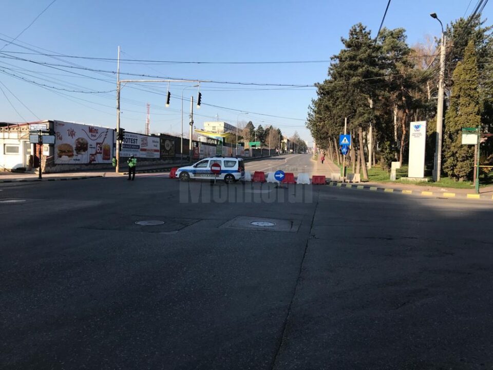 Traficul rutier și pietonal este restricționat în zona Spitalului Județean Suceava, începând de luni.