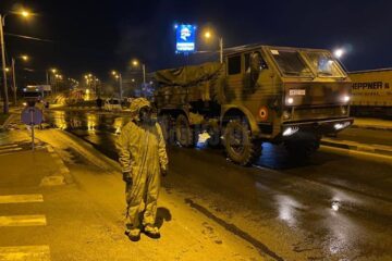 Operațiune de dezinfecție a străzilor din Suceava cu Batalionul 202 Apărare CBRN - Intervenție la Dezastre