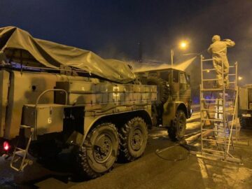 Operațiune de dezinfecție a străzilor din Suceava cu Batalionul 202 Apărare CBRN - Intervenție la Dezastre