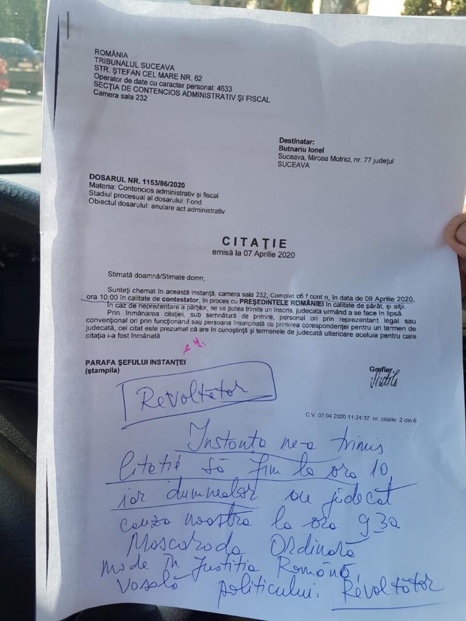 Contestatarii crizei Coronavirus, a Stării de Urgență și carantinării nu au mai ajuns în sala de judecată