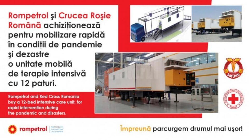 O unitate mobilă cu 12 paturi va fi donată de Crucea Roșie și Rompetrol Inspectoratului General pentru Situații de Urgență O unitate mobilă cu 12 paturi va fi donată de Crucea Roșie și Rompetrol Inspectoratului General pentru Situații de Urgență