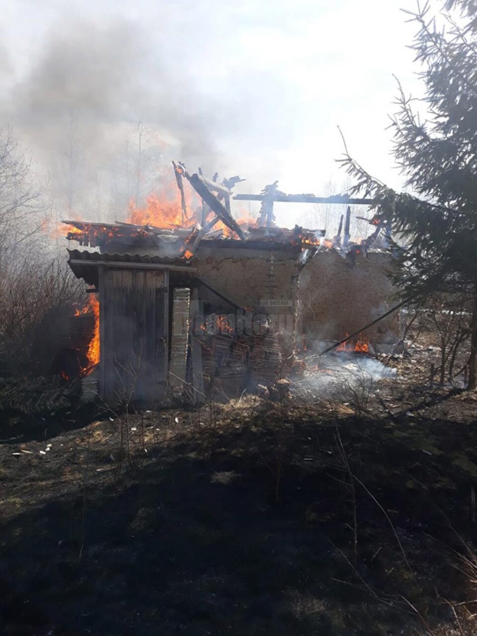 Din păcate, casa și bunurile din interior nu au mai putut fi salvate