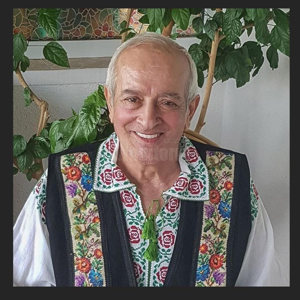 Nelu Bălășoiu în timpul ultimelor înregistrări de muzică populară făcute la Suceava