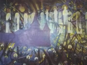 The presents of the Saints Monastery Probota (Suceava), acrilic pe pânză, Alin Constantin Agape