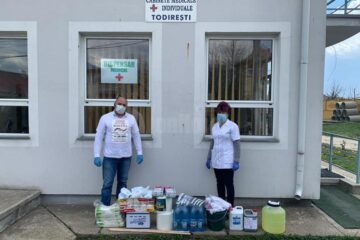 Fundația Umanitară Nord 2001 - Sânge pentru România a donat materiale de protecție și dezinfectanți cabinetelor medicale din Todirești