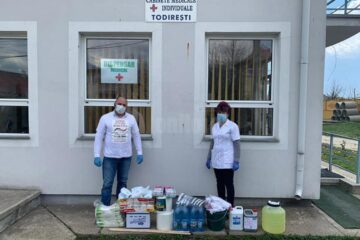 Fundația Umanitară Nord 2001 - Sânge pentru România a donat materiale de protecție și dezinfectanți cabinetelor medicale din Todirești