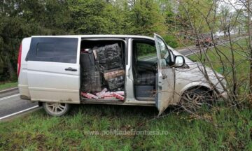 Țigări de contrabandă care au fost transportate cu drona