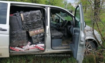Țigări de contrabandă care au fost transportate cu drona