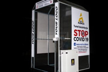 Tunel de dezinfecție produs de compania Automotive Albaca