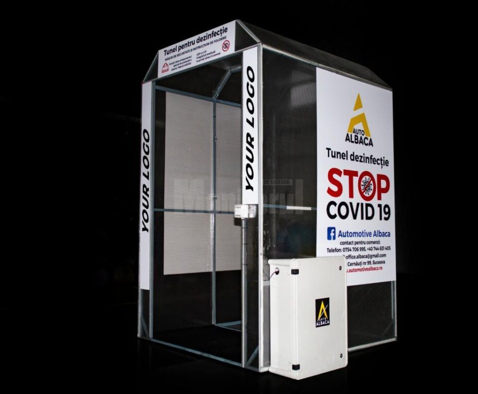 Tunel de dezinfecție produs de compania Automotive Albaca