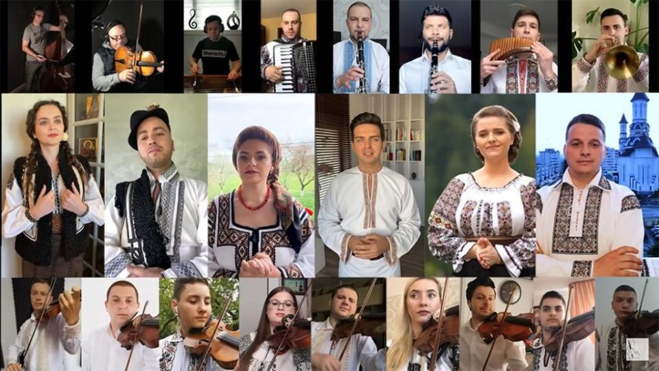 18 instrumentiști și 6 soliști vocali au înregistrat online o piesă folclorică din repertoriul regretatului Alexandru Dumbravă