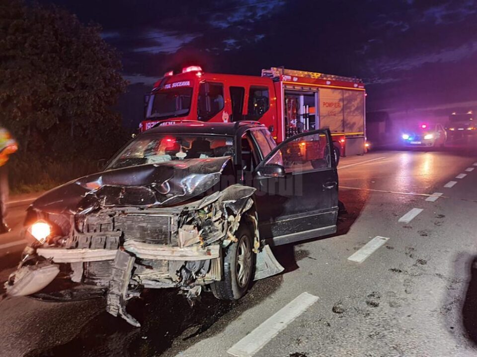 Accidentul de la ieșirea din Suceava spre Plopeni, provocat de o pătrundere inexplicabilă pe contrasens