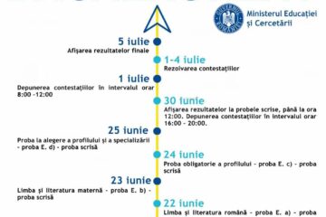 Calendarul examenului de bacalaureat din acest an