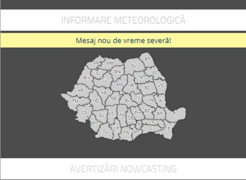 Vreme severa la final de mai, anunțată de ANM