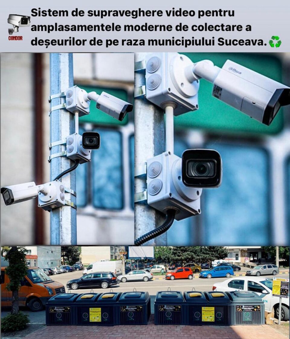 37 de camere video vor supraveghea 29 de locații de colectare a deșeurilor