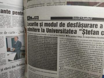 Un pensionar din Câmpulung Moldovenesc a primit în dar de ziua lui numerele din luna mai ale cotidianului ”Monitorul de Suceava”