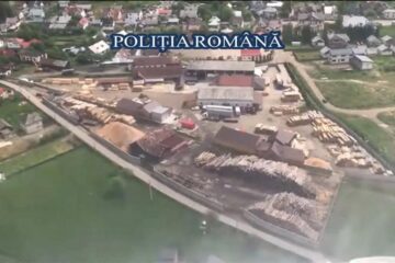 Acțiune de control de amploare pe linia neregulilor silvice din județul Suceava, coordonată din elicopter