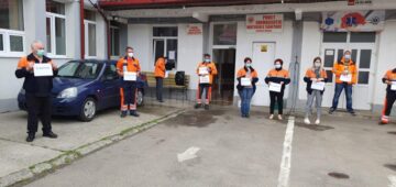 Protest cu sirene și lumini, la Ambulanța Suceava