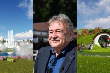 Parcul Hobbiților și fântână arteziană muzicală cu jeturi de până la 35 de metri înălțime