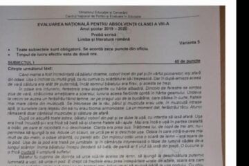 Subiectele primite de absolvenții ciclului gimnazial la proba scrisă la Limba și literatura română Subiectele primite de absolvenții ciclului gimnazial la proba scrisă la Limba și literatura română