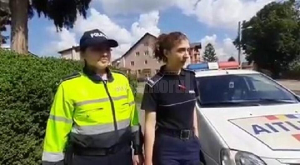 Polițistele care au participat la imobilizarea agresorului