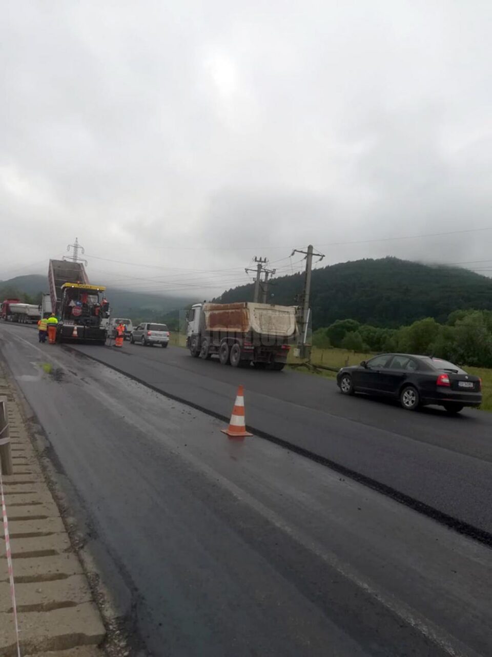 Lucrări pe DN 17, pe porțiunea Frasin-Humor