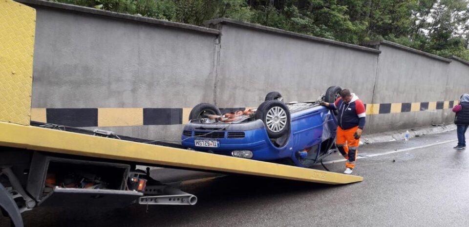 Mașina implicată în accident