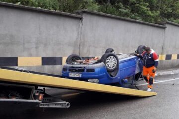 Mașina implicată în accident