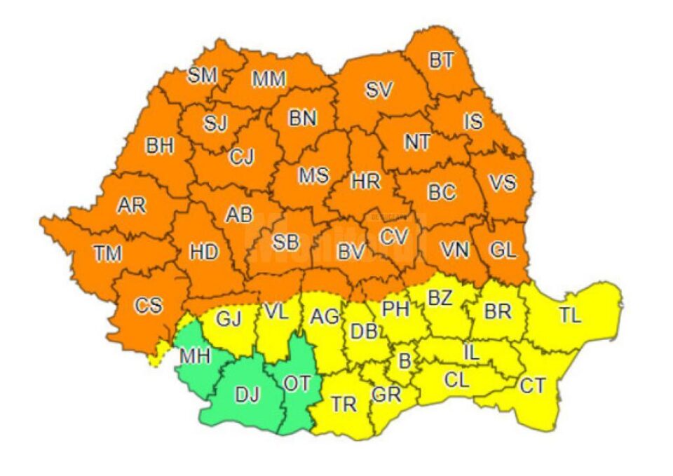 Cod portocaliu 22-23 iunie 2020