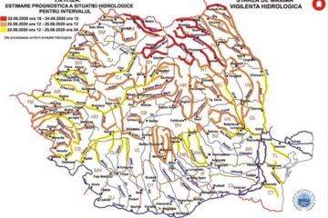 Cod roșu de inundații în bazinele hidrografice Suceava, Moldova și Bistrița