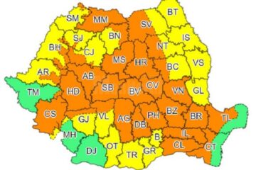 Cod portocaliu, dar și cod galben de ploi și alte fenomene meteo, pentru județul Suceava