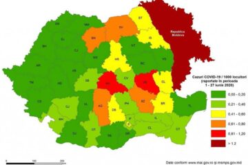 Suceava a ieșit, în luna iunie, din topul noilor îmbolnăviri COVID-19
