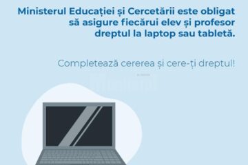 Model tipizat de cerere pentru elevii care solicită laptopuri sau tablete de la Ministerul Educației