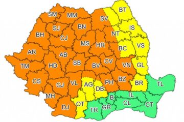 Cod portocaliu și cod galben de instabilitate atmosferică accentuată
