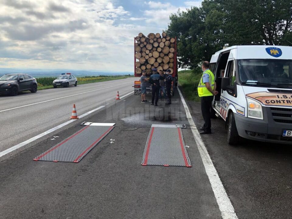 Vehiculul greu, cântărit la platforma autorizată