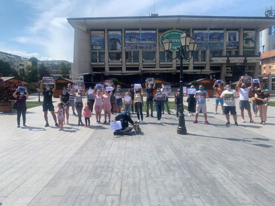 Protestul din centrul Sucevei