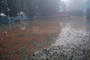 Terenurile de la Complexul Unirea au avut serios de suferit, după furtuna de joi seară