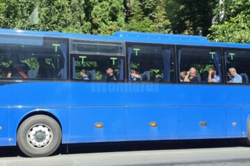 Imagine surprinsă miercuri dimineata, în apropiere de stația din centrul Sucevii