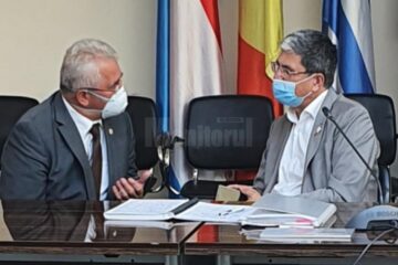 Primarul Ion Lungu în dicuții cu ministrul Marcel Boloș, la Ministerul Fondurilor Europene