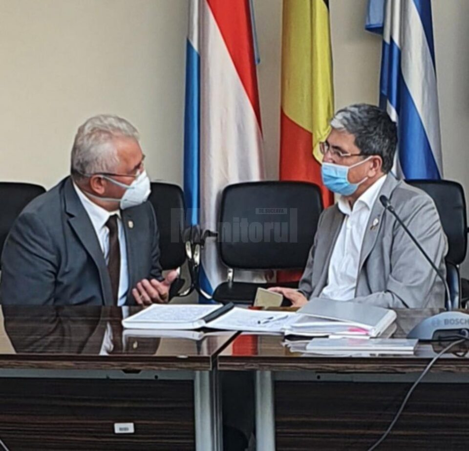 Primarul Ion Lungu în discuții cu ministrul Marcel Boloș, la Ministerul Fondurilor Europene