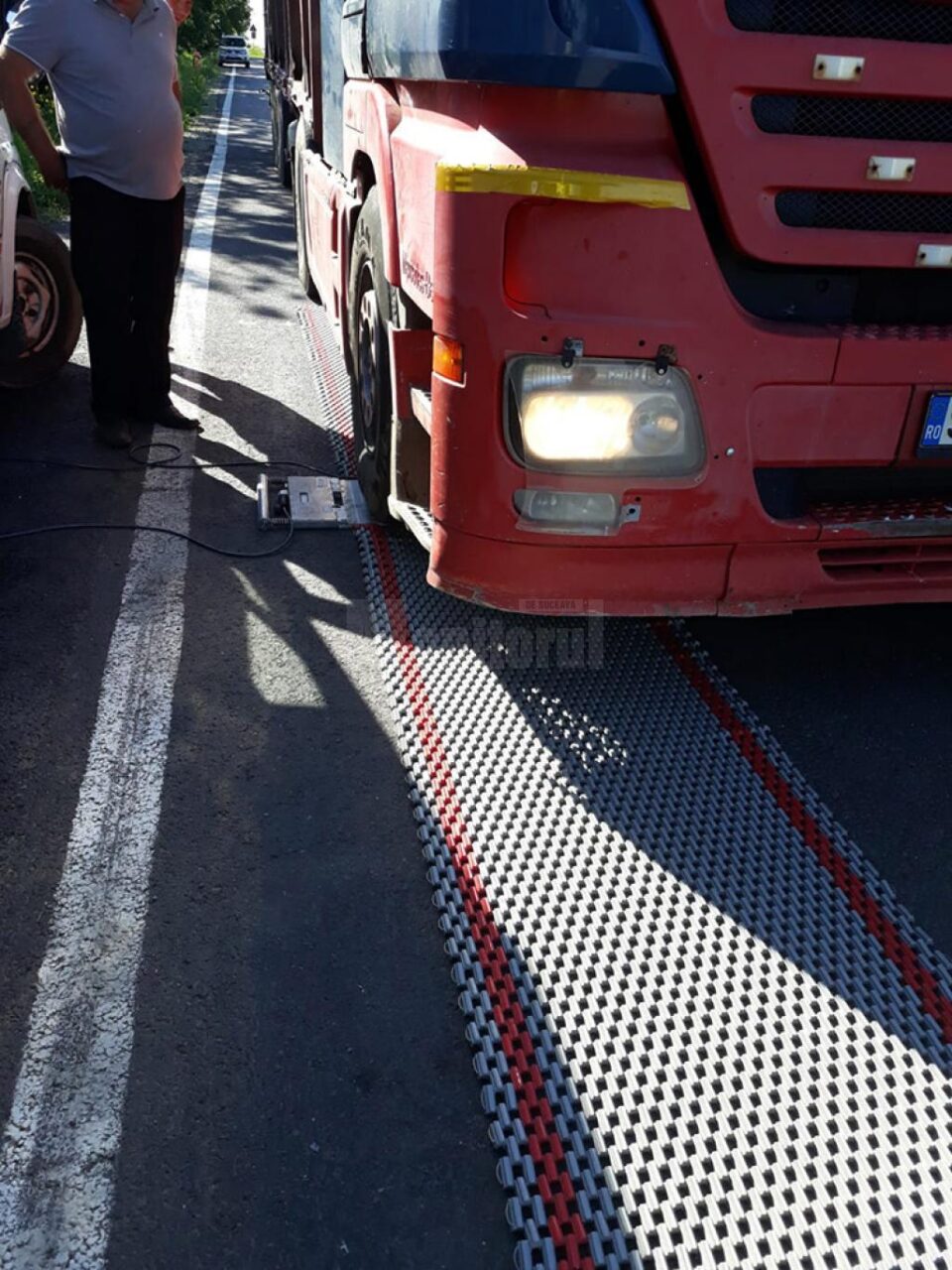 Camionul la cântar