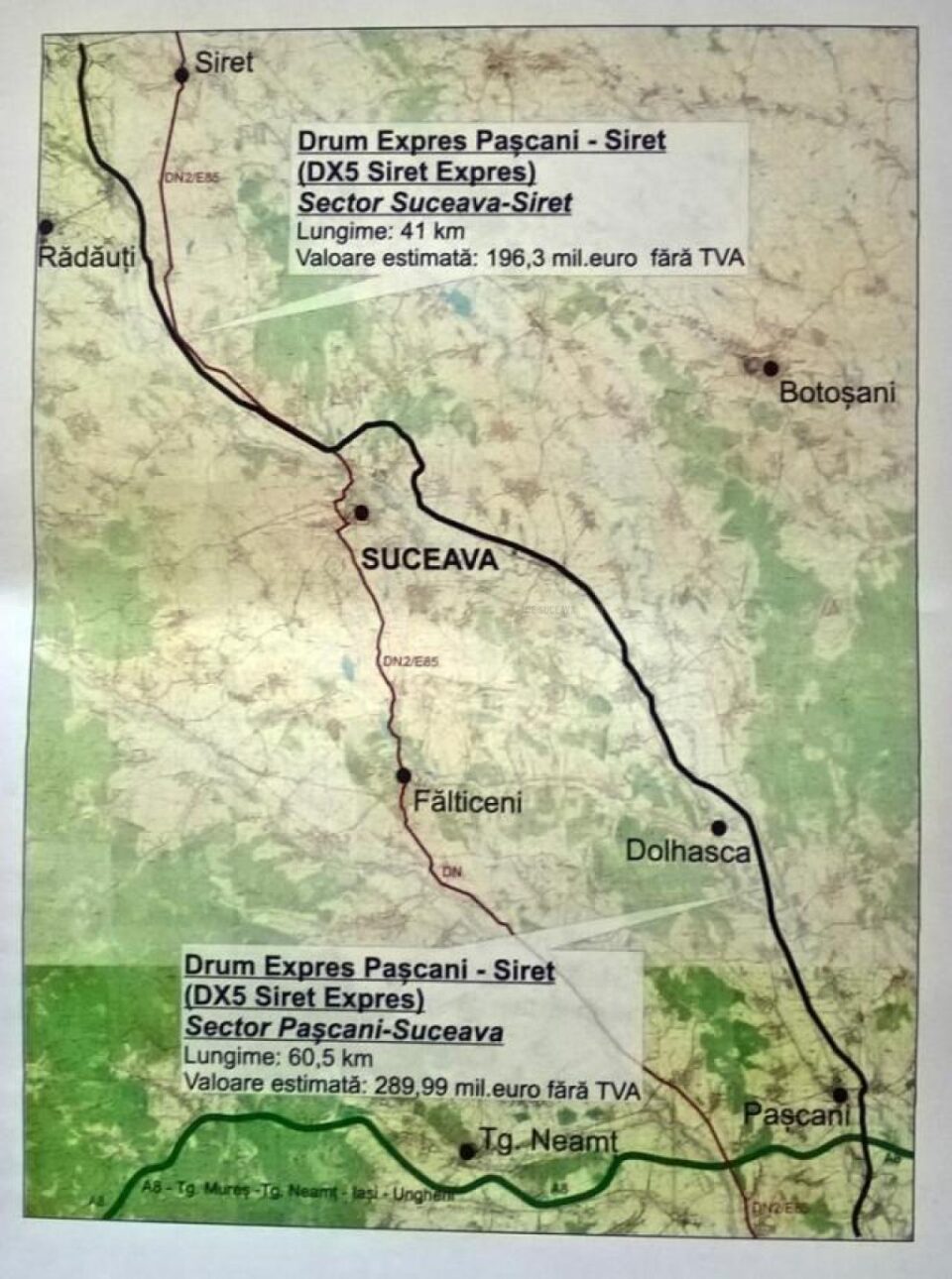 Proiect al drumului expres, realizat acum câțiva ani