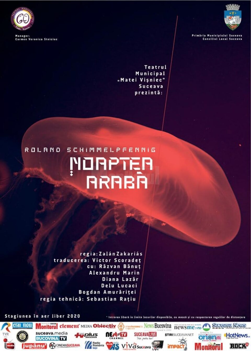 Noaptea araba - afisul noului spectacol al Teatrului Matei Visniec Suceava