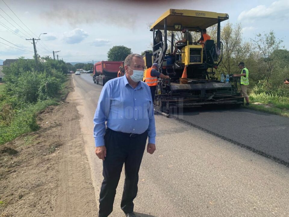 Gheorghe Flutur a inspectat lucrările la drumul Suceava - Berchișești