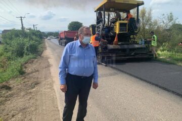 Gheorghe Flutur a inspectat lucrările la drumul Suceava - Berchișești
