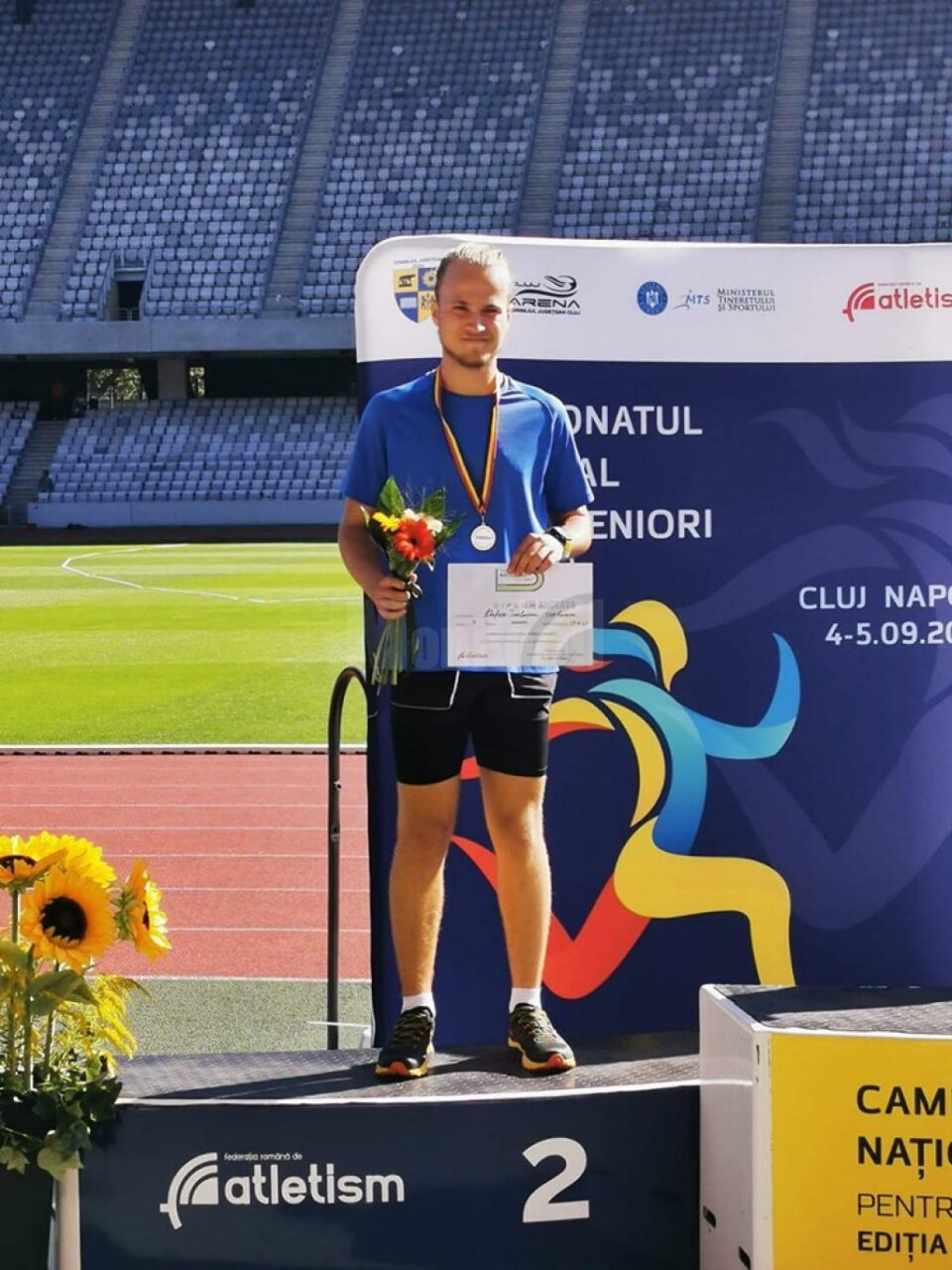Ștefan Turluianu a devenit vicecampion național de tineret la atletism